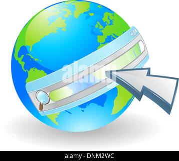 Web concept. Conceptual illustration for searching the internet. Stock Vector