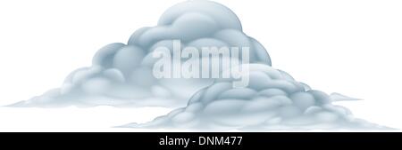 An illustration of a big fluffy pair of clouds Stock Vector