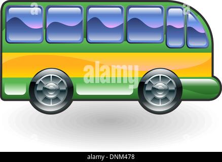 Illustration of a coach bus Stock Vector
