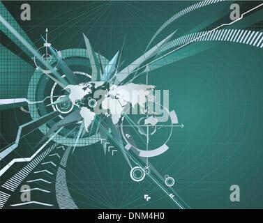 An abstract corporate business background symbolising the concept of global business, communications and travel or people or inf Stock Vector