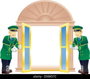 Holding A Door Open Stock Vector Images Alamy