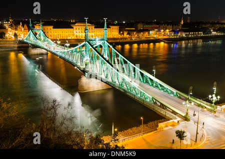 Budapest, Hungary. Szabadsag, Liberty Bridge connects Buda and Pest across the River Danube, built in 1896. Stock Photo