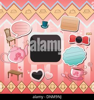 A vector illustration of scrapbook design element Stock Vector