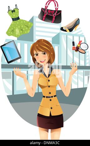 shopping stores cartoon Stock Vector Image &amp; Art - Alamy