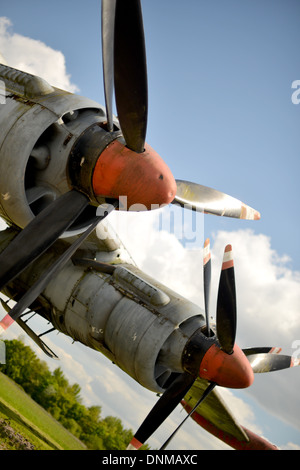 Avro Shackleton British bomber and surveillance aircraft detail Stock Photo