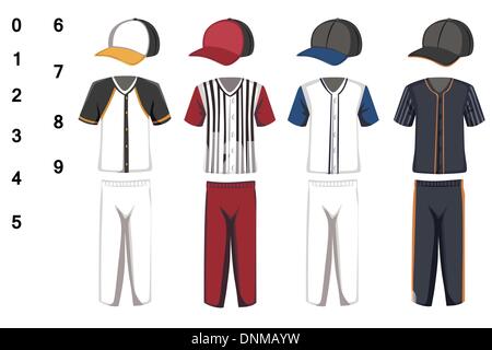 Jersey shortsleeve shirt (baseball uniform shirt) template vector  illustration / black Stock Vector Image & Art - Alamy