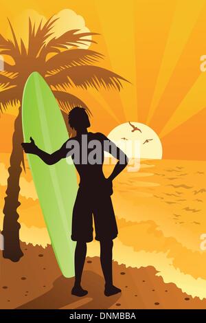 Surfing stock vector. Illustration of surf, ocean, active - 31491247