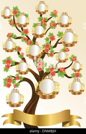 Family tree illustration template design vector Stock Vector Image ...