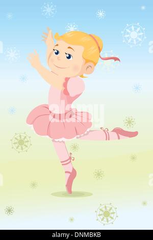 Vector Beautiful Ballerina Dancing. Vector Ballerina Stock Vector Image ...