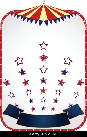 Circus poster background with circus dome tent illustration Stock ...