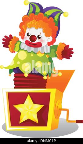 A vector illustration of  Jack in the box Stock Vector
