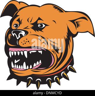 Mongrel Raging Illustration of an angry barking mongrel dog prancing side view set ...