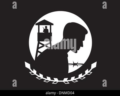 illustration of the POW MIA flag. This flag is in the public domain in the United States because it is a work of the United States Federal Government under the terms of Title 17, Chapter 1, Section 105 of the US Code. Stock Vector