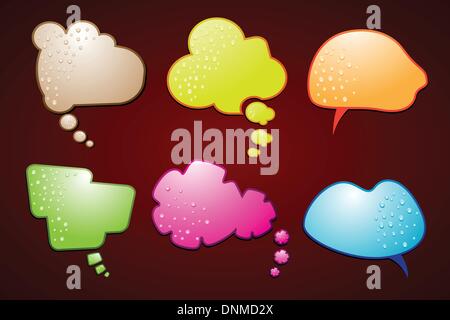 A vector illustration of a set of speech bubbles Stock Vector