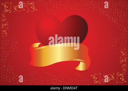 A vector illustration of valentine card background Stock Vector