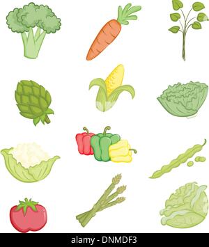 Vector icons of Vegetables Stock Vector Image & Art - Alamy