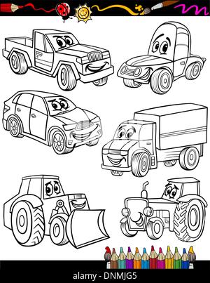 suv car cartoon coloring page Stock Vector Image & Art - Alamy