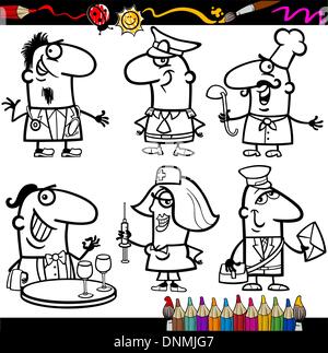Restaurant staff - cartoon people characters isolated illustration