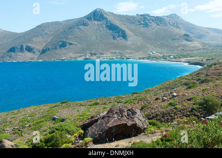 Griechenland, Insel Tilos, Bucht von Agios Antonios (Andonis) Stock Photo