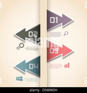 Modern design for infographics options background Stock Vector