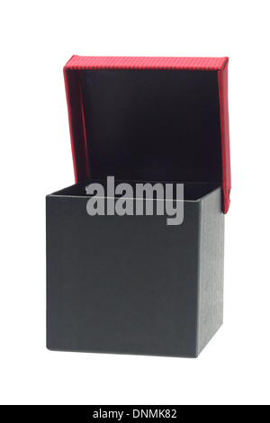 Open empty cardboard gift box isolated on white background, top view ...