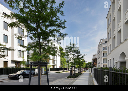 Berlin, Germany, the construction of new townhouses in the Clara- Wieck-Straße Stock Photo