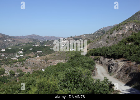 The mountains around Frigiliana,  Andalusia, Spain, Sept 2013 Stock Photo