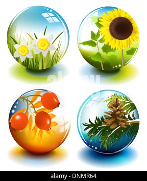 Four seasons Stock Vector