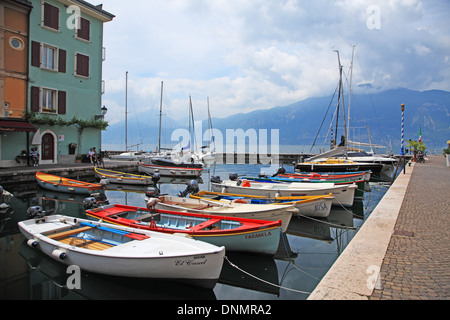 Italy, Veneto, Castelletto di Brenzone at Garda Lake Stock Photo