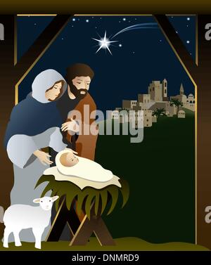 Nativity scene Stock Vector