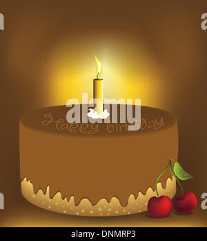 delicious sweet cake birthday Stock Vector Image & Art - Alamy