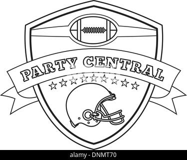 American football badge shield logo Stock Vector Image & Art - Alamy