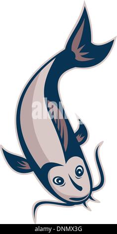 Catfish Swimming Vector Illustration Stock Vector Image & Art - Alamy