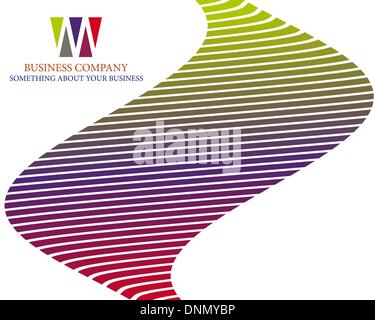 abstract company page with curved lines and gradients Stock Vector
