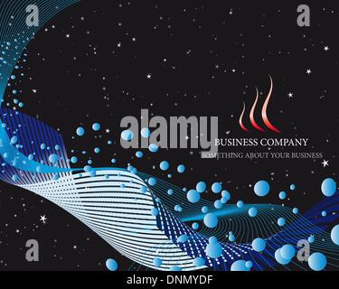 Abstract vector business background on sea theme Stock Vector