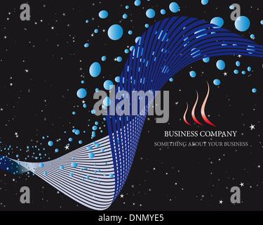 Abstract vector business background on sea theme Stock Vector
