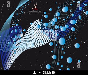 Abstract vector business background on sea theme Stock Vector