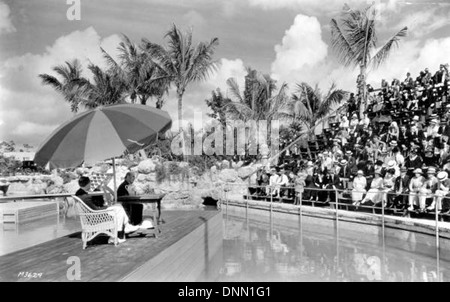 William Jennings Bryan speaking at the Venetian Pool: Coral Gables, Florida Stock Photo