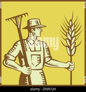 Woodcut illustration of wheat Stock Vector Image & Art - Alamy