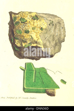 Image taken from page 124 of 'British Mineralogy: or coloured figures intended to elucidate the mineralogy of Great Britain. By J. Sowerby (with assistance). F.P' Stock Photo