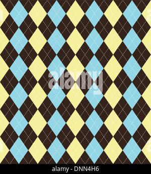 Seamless tiled background of an argyle style pattern Stock Vector