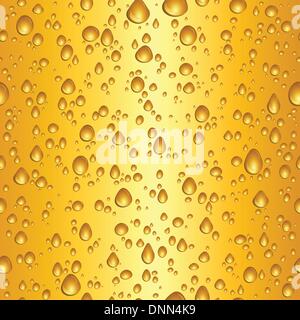 Seamless tile background of beer drops Stock Vector