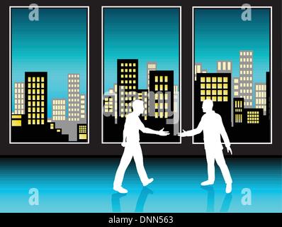 Two business people shaking hands Stock Vector