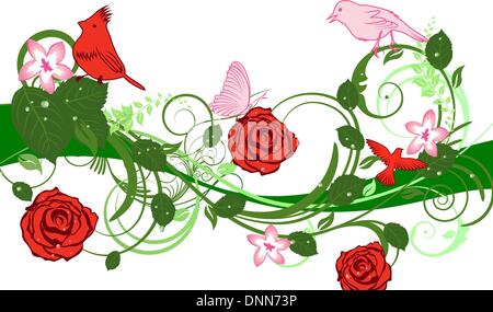 Abstract floral vector background for design use Stock Vector