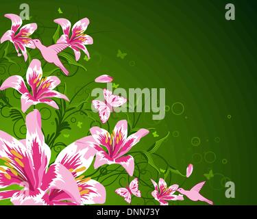 Abstract floral vector background for design use Stock Vector