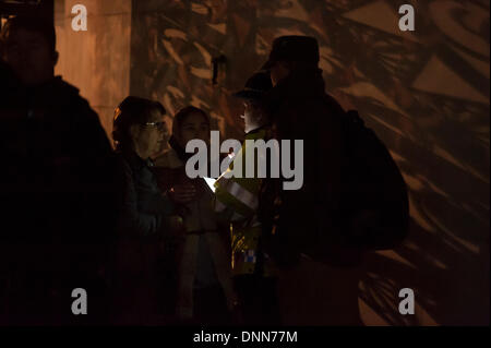 Marble Arch, London, UK. 2nd January 2014. Immigration Officers swoop on suspected illegal immigrants in Marble Arch, London, as Romanian & Bulgarian nationals began arriving in the capital after being granted the right to live and work in the UK. Credit:  Lee Thomas/Alamy Live News Stock Photo