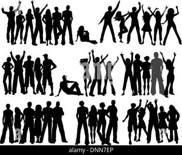 Huge selection of crowds of people Stock Vector