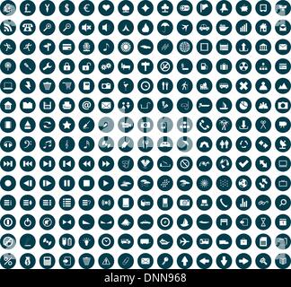 Biggest collection of different icons for using in web design Stock Vector