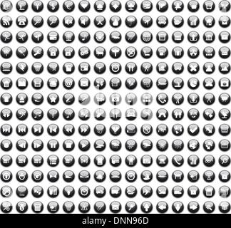 Biggest collection of different icons for using in web design Stock Vector