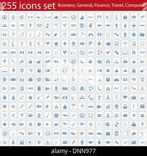 Biggest collection of different icons for using in web design Stock Vector